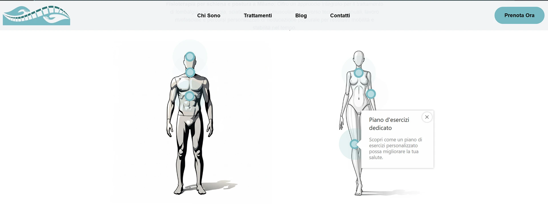 sito web per fisioterapista e osteopata home